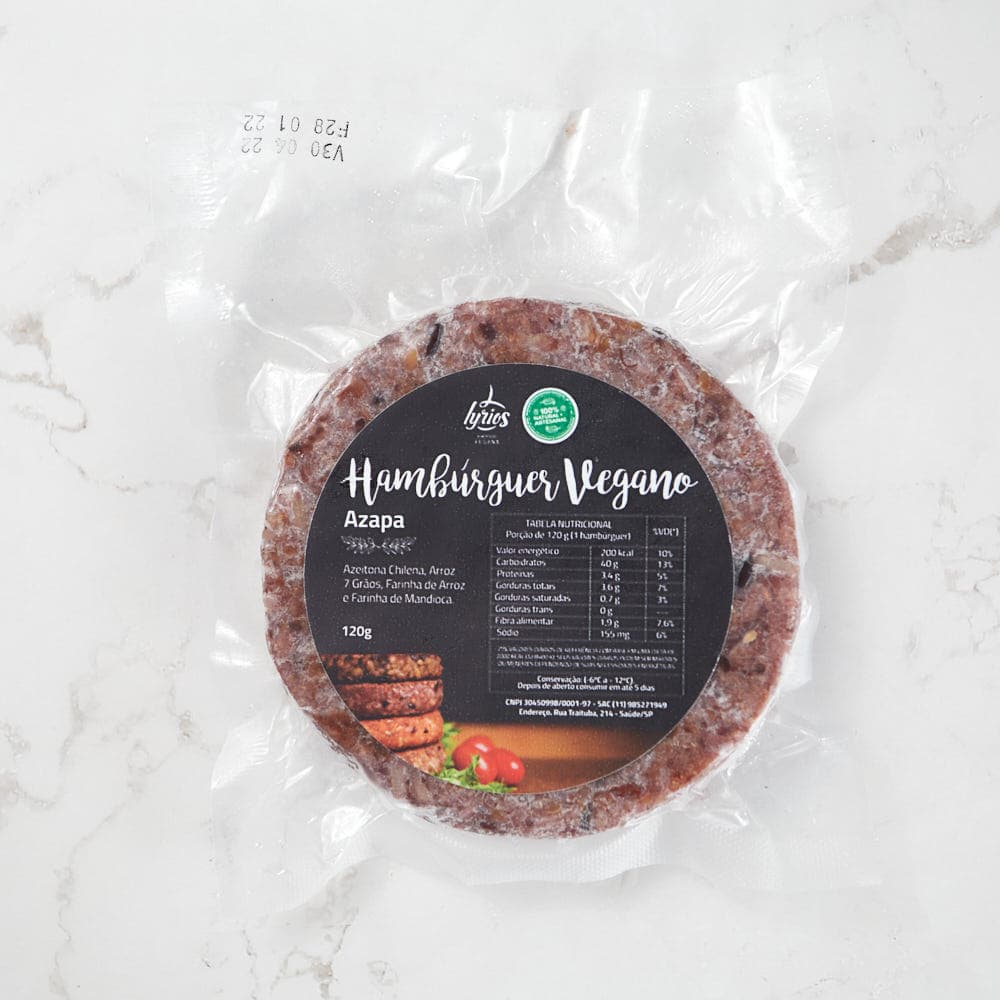 Hambúrguer de Azapa Vegano 120g - Lyrios