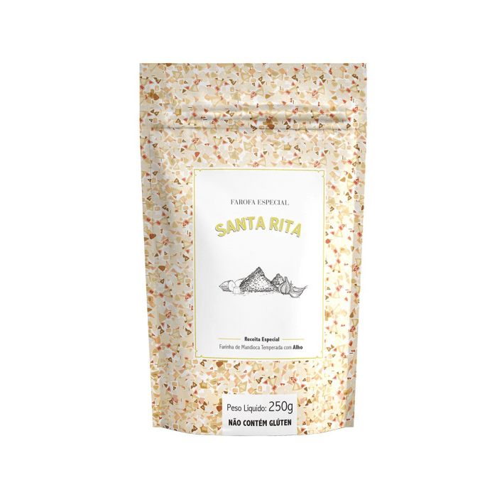 Farofa Especial Temperada com Alho 250g - Santa Rita