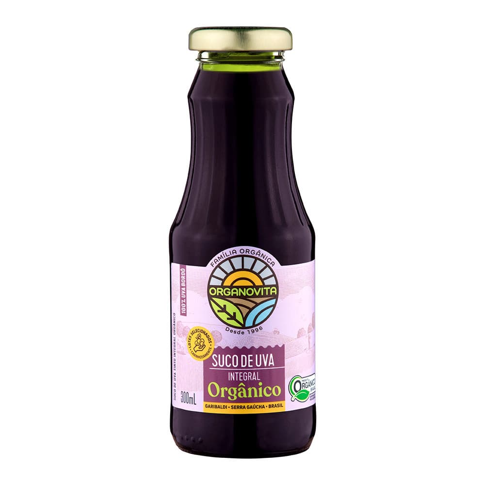 Suco de Uva Integral Orgânico 300ml - Organovita