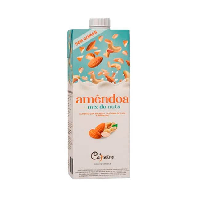 Leite Vegetal de Amêndoas e Mix de Nuts 1L - Cajueiro