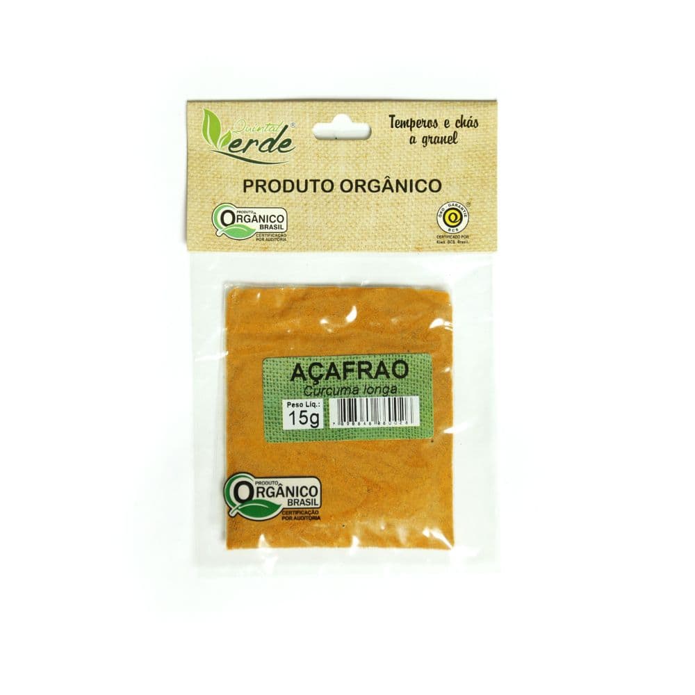 Açafrão Orgânico 15g - Quintal Verde