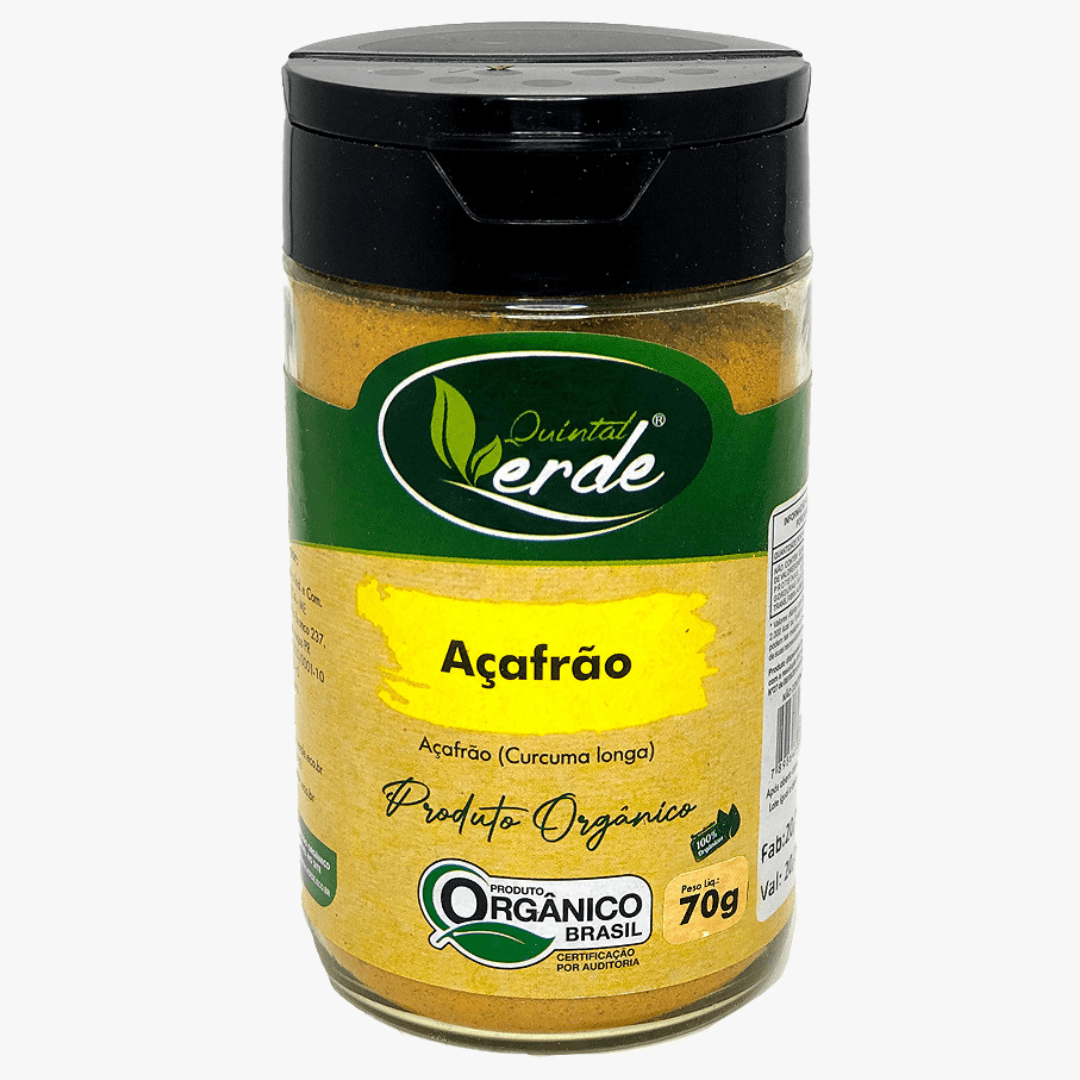 Açafrão Pote Orgânico 70g - Quintal Verde