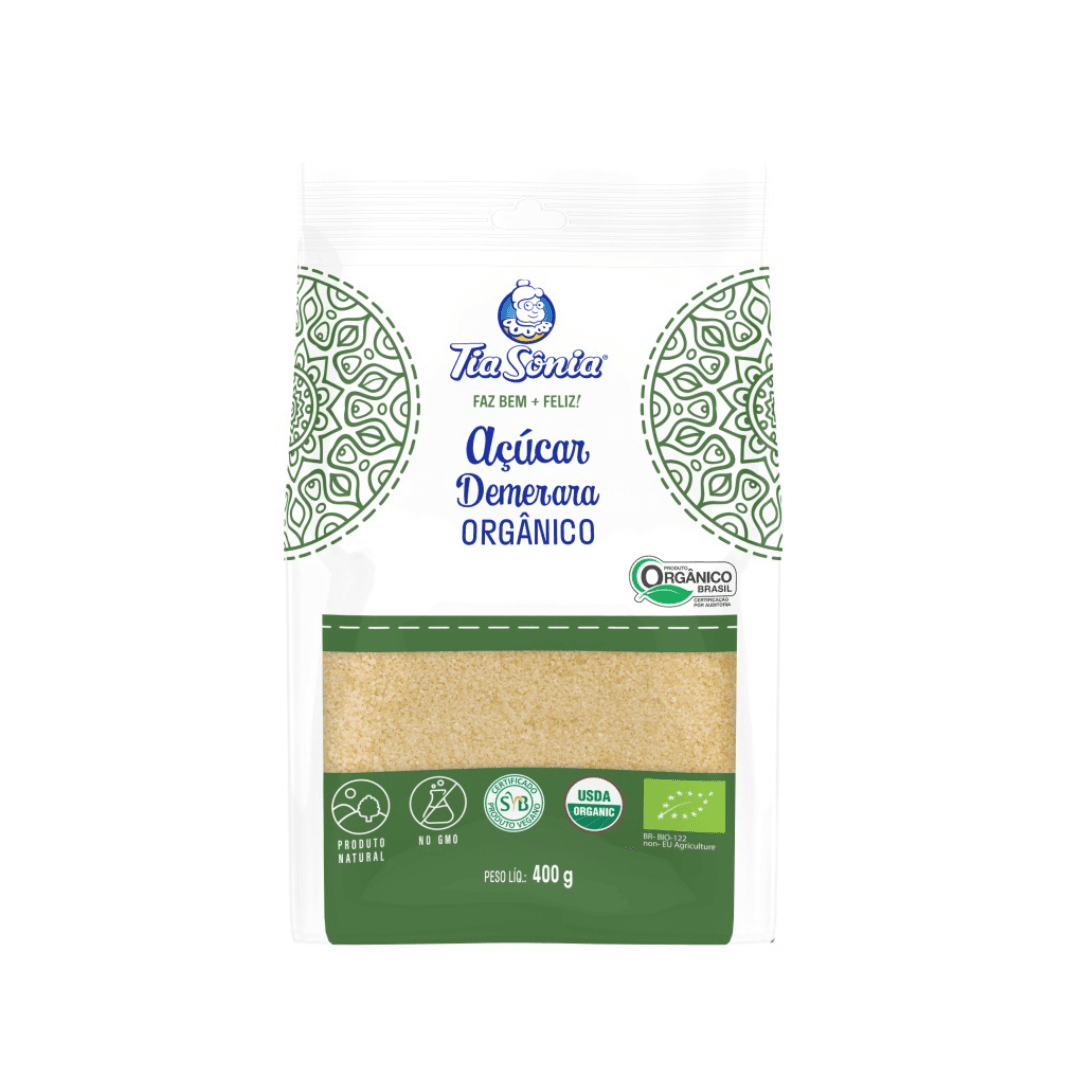 Açúcar Demerara Orgânico 400g - Tia Sônia
