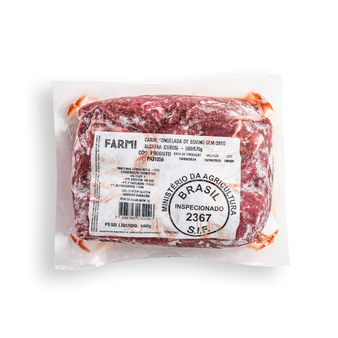 Alcatra Cubos Congelada 560g - Farmi