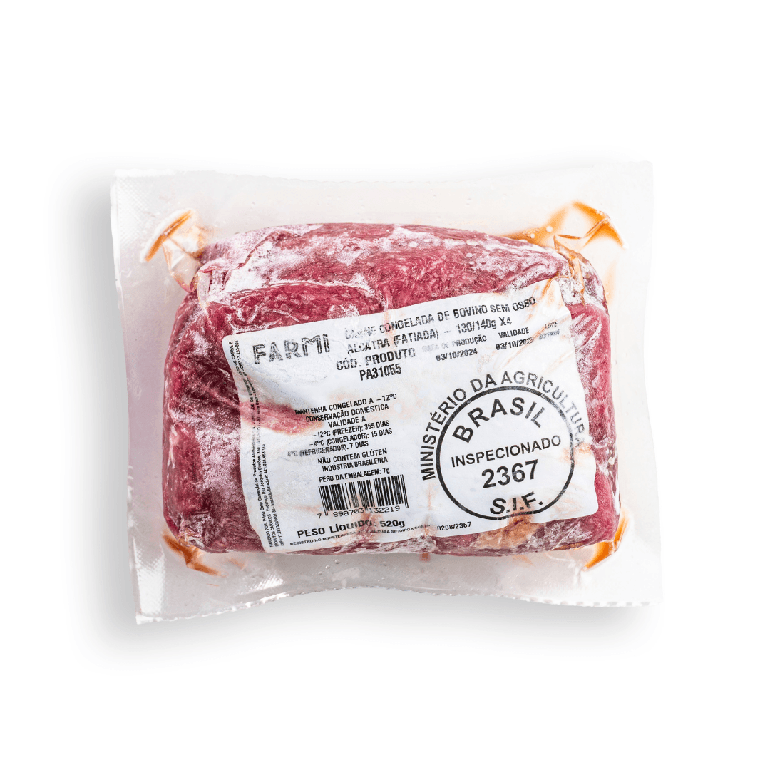 Alcatra Fatiada Congelada 520g - Farmi