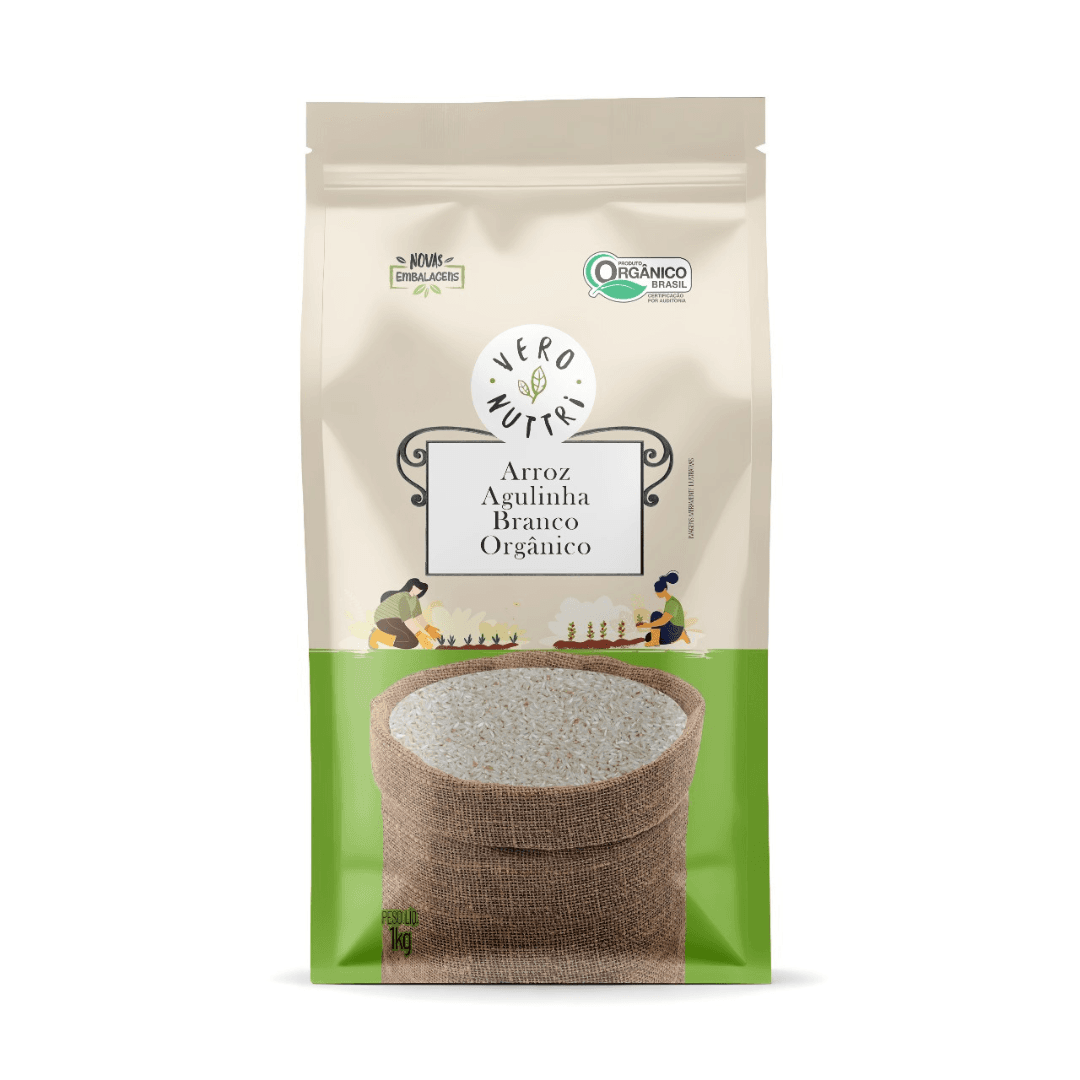 Arroz Agulhinha Branco Orgânico 500g - Vero Nuttri