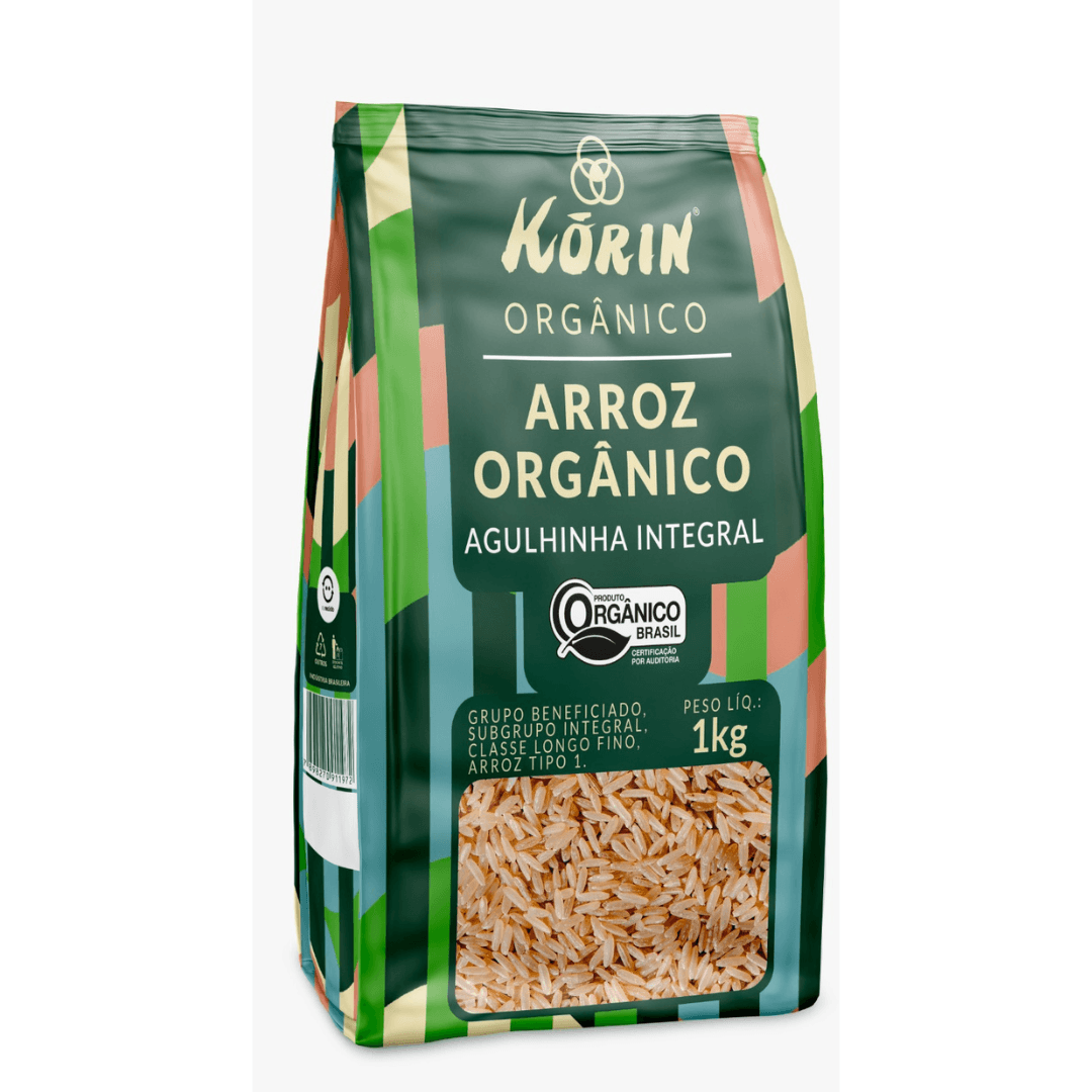 Arroz Agulhinha Integral Orgânico 1kg - Korin