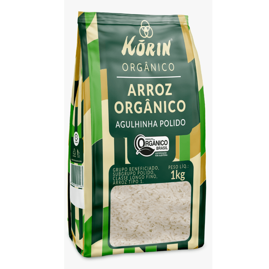 Arroz Agulhinha Polido Orgânico 1kg - Korin