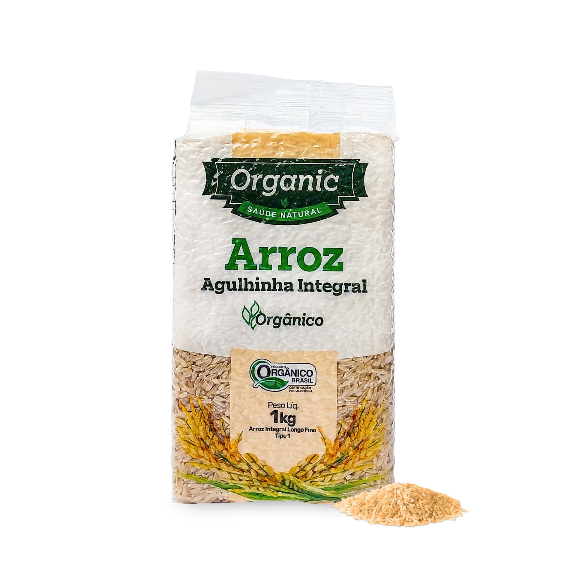 Arroz Integral Orgânico 1kg - Organic