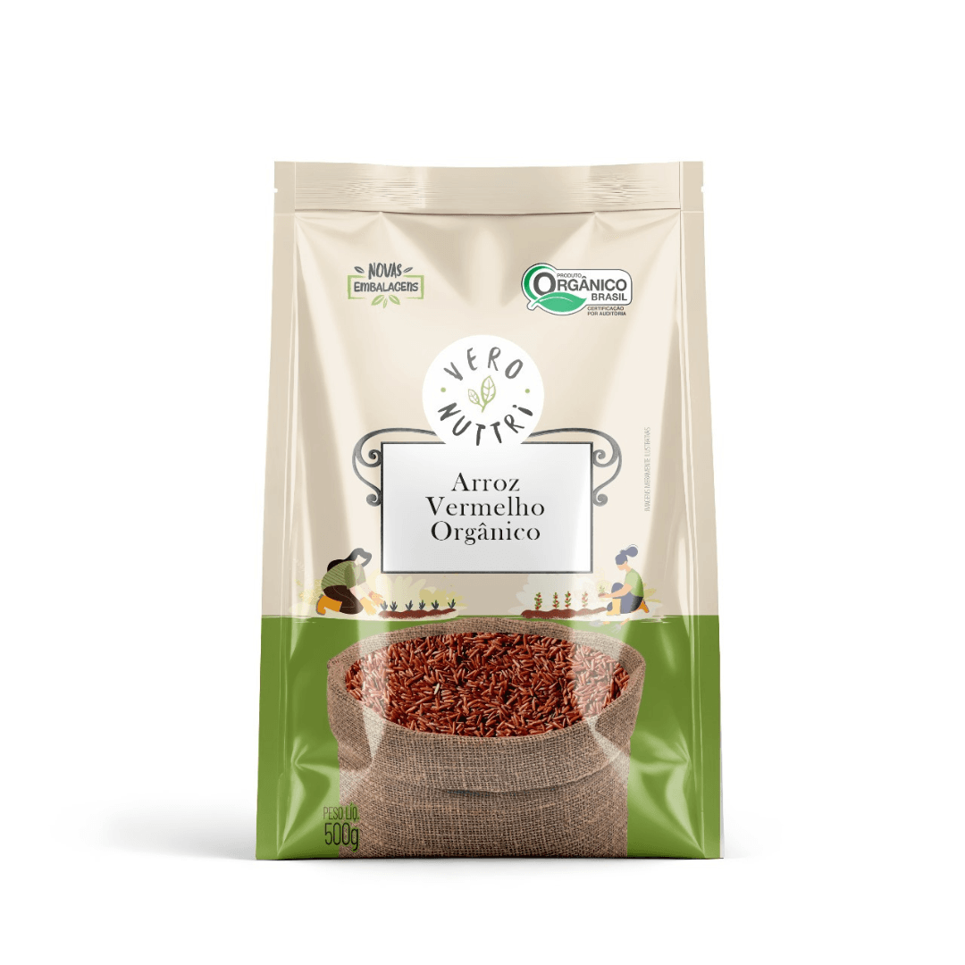 Arroz Vermelho Orgânico 500g - Vero Nuttri