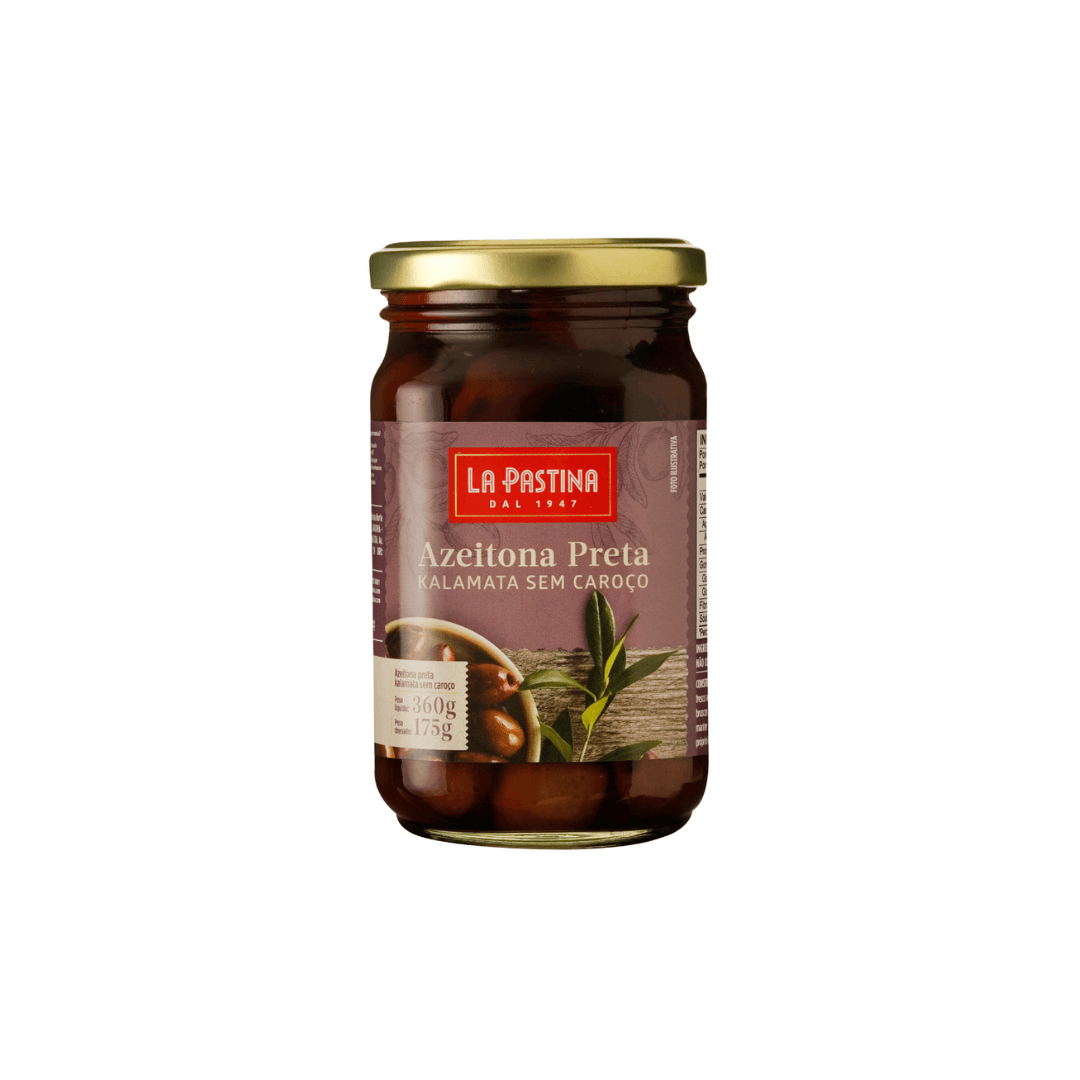Azeitona Preta sem Caroço 360g - La Pastina