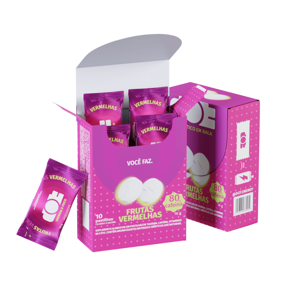 Bala Energética Sabor Frutas Vermelhas 32g - Dot Energy