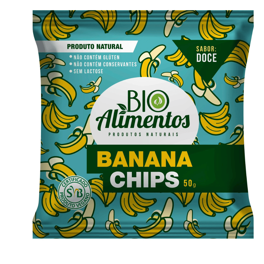 Banana Doce Chips 50g - Bio Alimentos