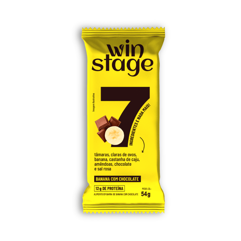 Barra de Proteína Tâmara com Banana e Chocolate 54g - WinStage