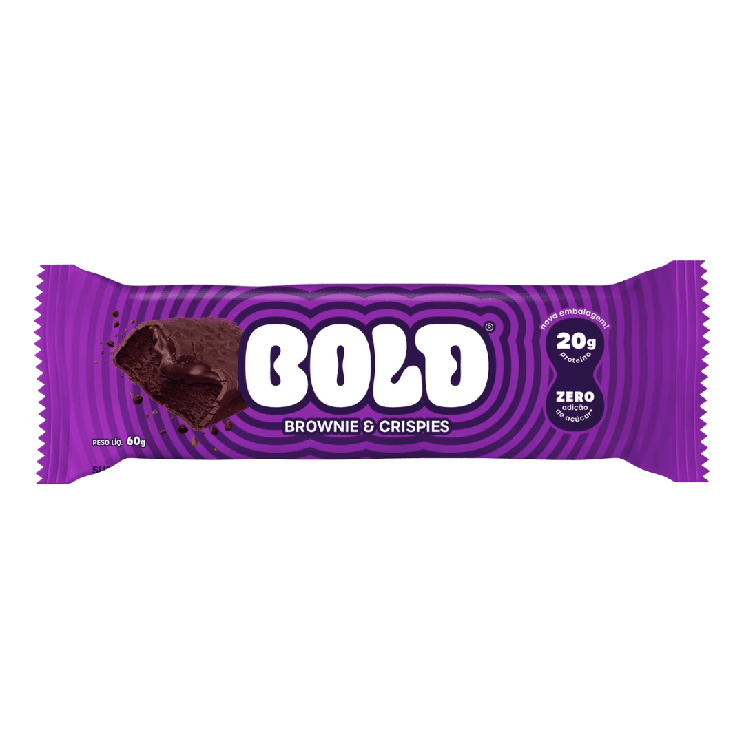 Barra de Proteína Brownie and Crispies 60g - Bold