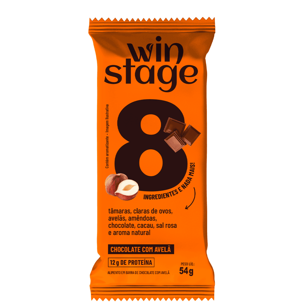 Barra de Proteína Chocolate com Avelã 54g - Winstage