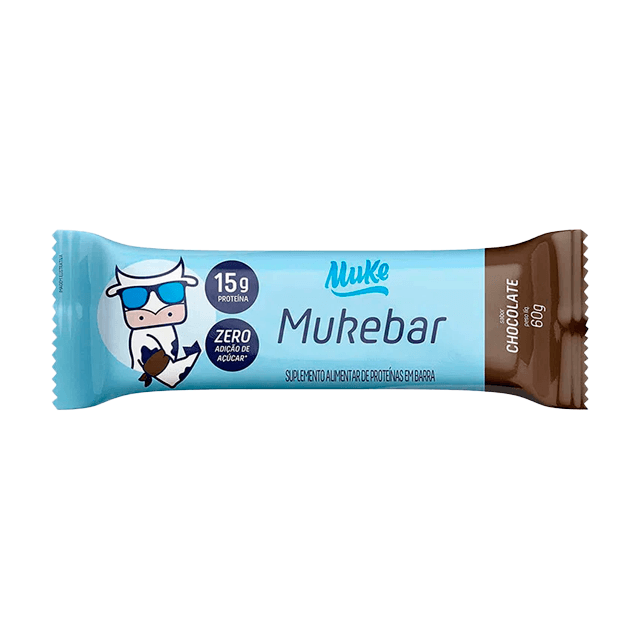 Barra de Proteína Mukebar Chocolate 60g - Mais Mu