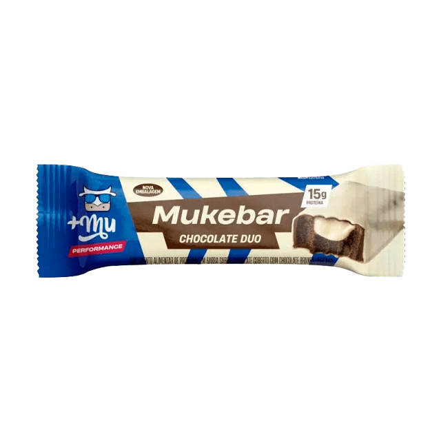 Barra de Proteína Mukebar Chocolate Duo 60g - Mais Mu