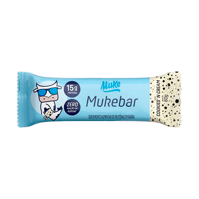 Barra de Proteína Mukebar Cookies'n Cream 60g - Mais Mu