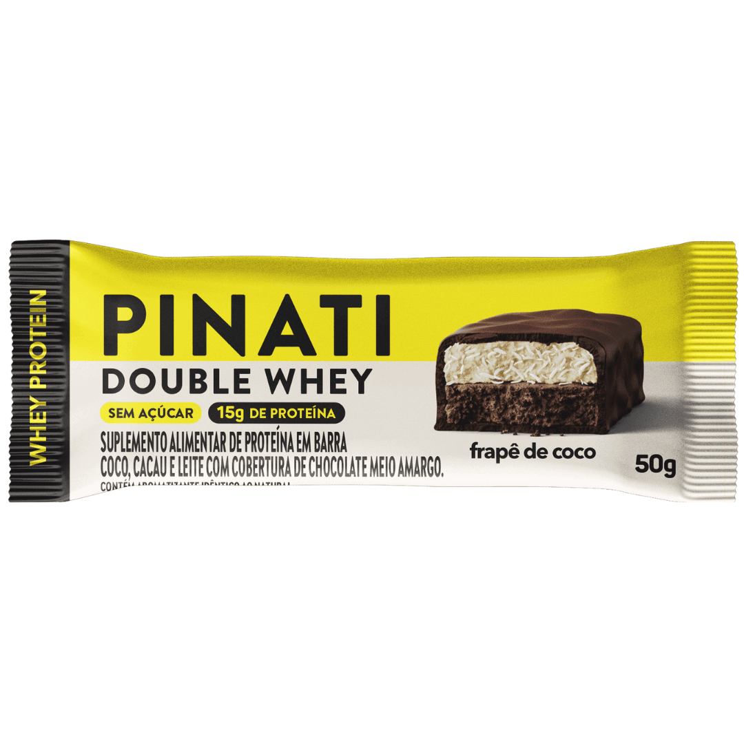 Barra Double Whey Frapê de Coco 50g - Pinati