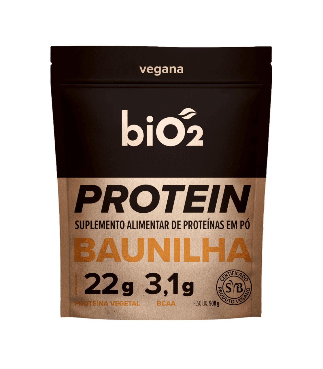 Proteína Vegana Baunilha 908g - biO2