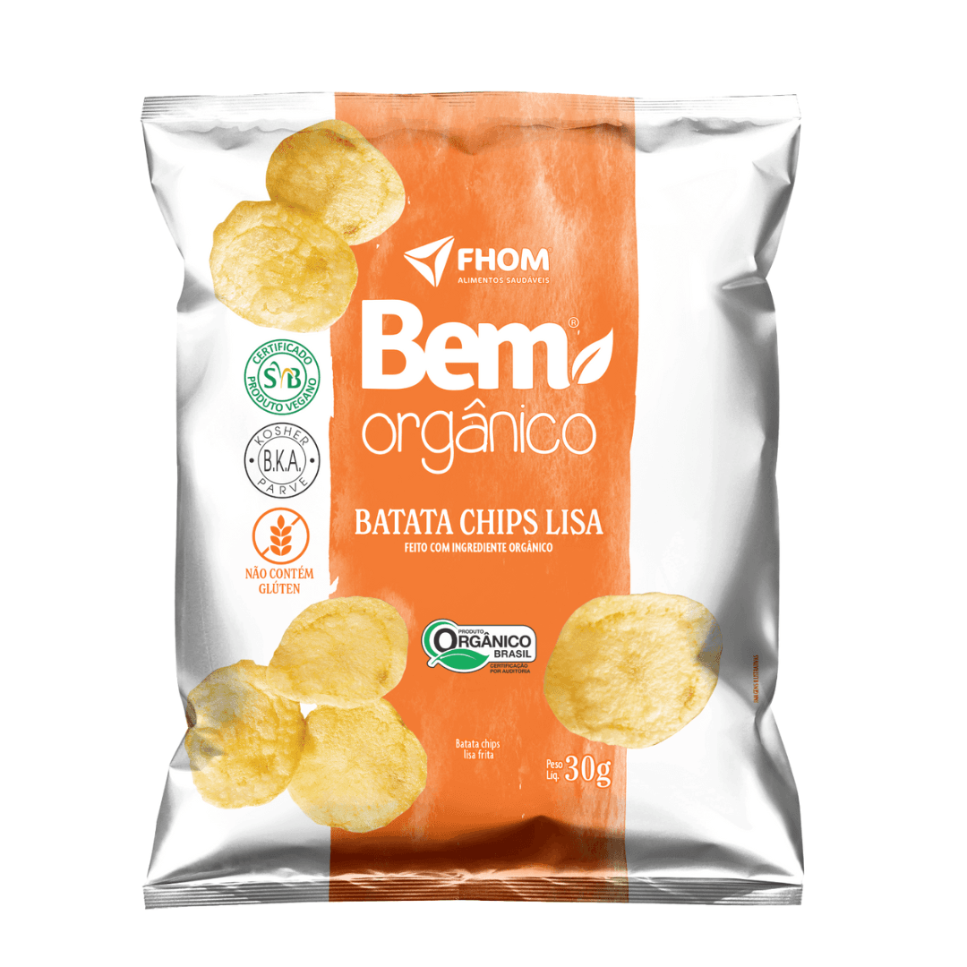 Batata Chips Lisa Bem Orgânico 30g - Fhom