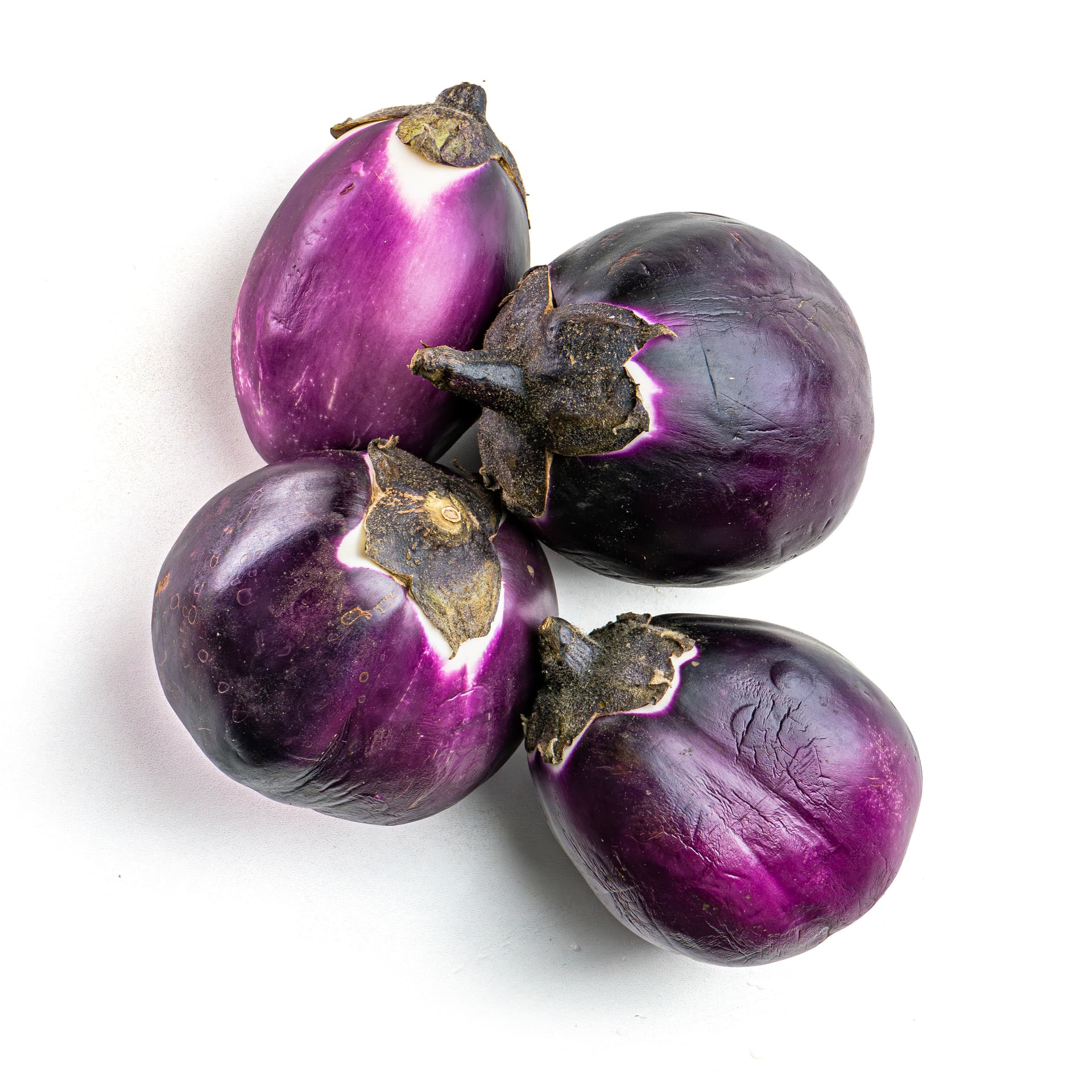 Berinjela Asiática (Redonda) Orgânica (300g - 400g) - Raízs