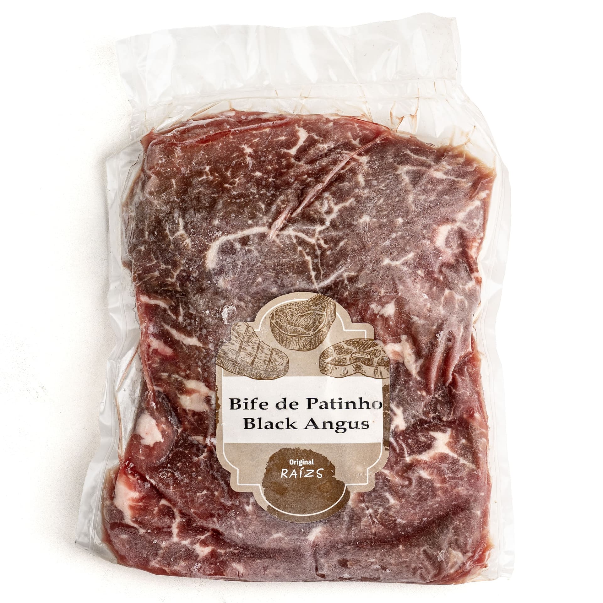 Bife de Patinho Black Angus Congelado 500g - Raízs Meat