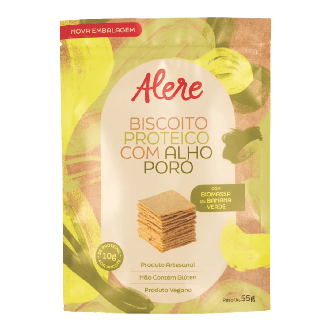 Biscoito com Alho Poró 55g - Alere