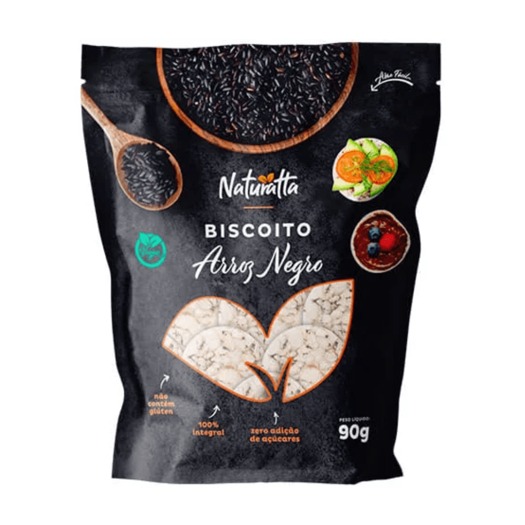 Biscoito de Arroz Negro 90g - Naturatta