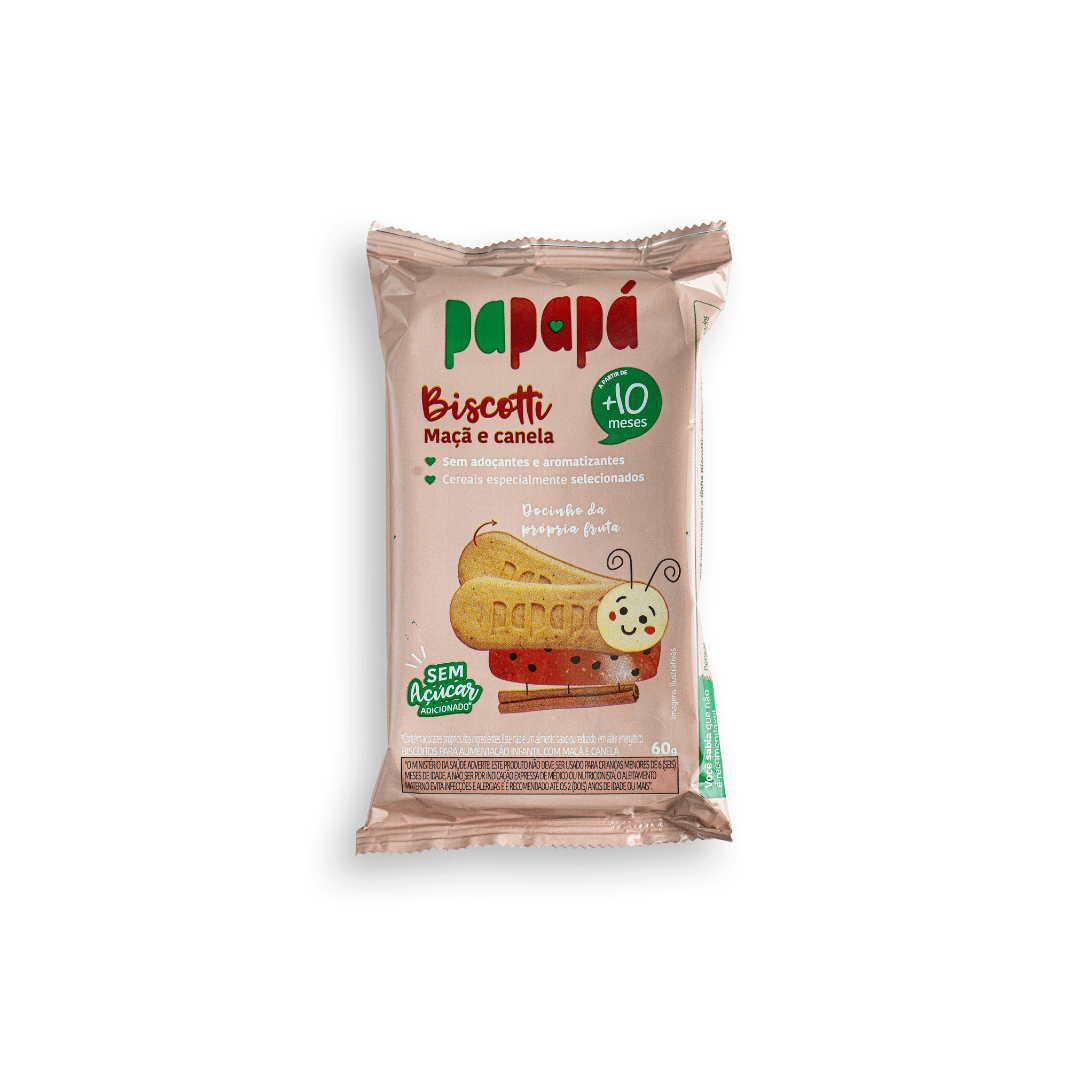 Biscoito Maçã e Canela Infantil 60g - Papapá