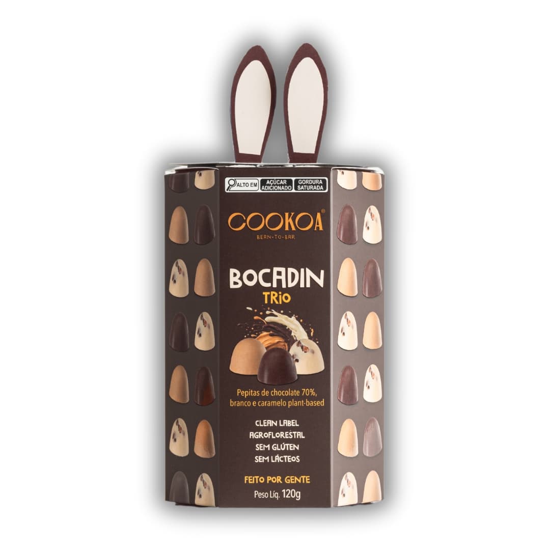 Bocadin de Chocolate Trio de Pepitas 120g - Cookoa