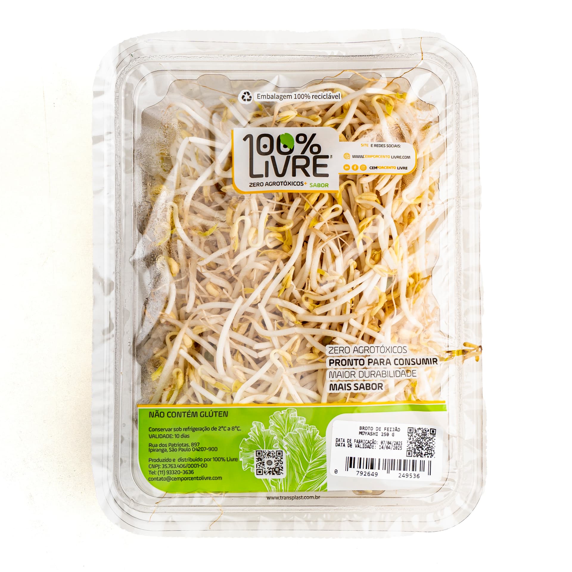 Broto de Feijão Moyashi 250g - 100%Livre