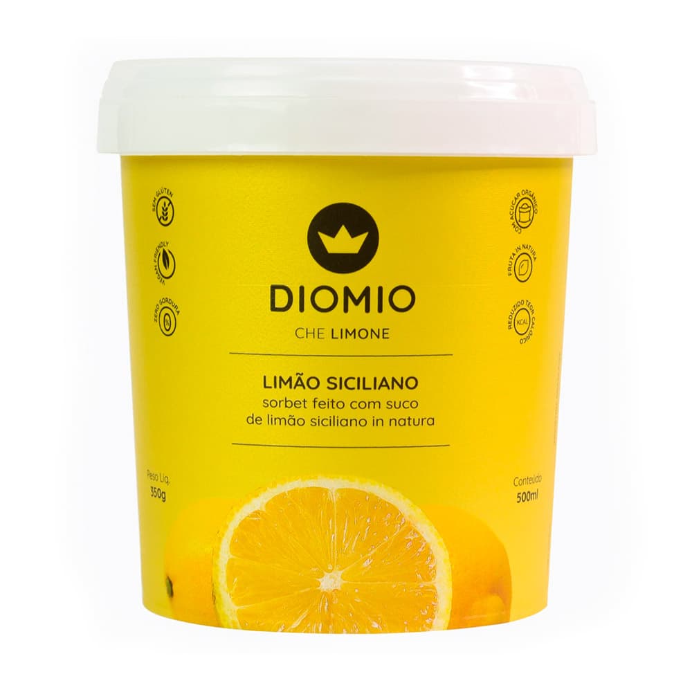 Sorvete de Limão Siciliano 350g - Dio Mio Gelato