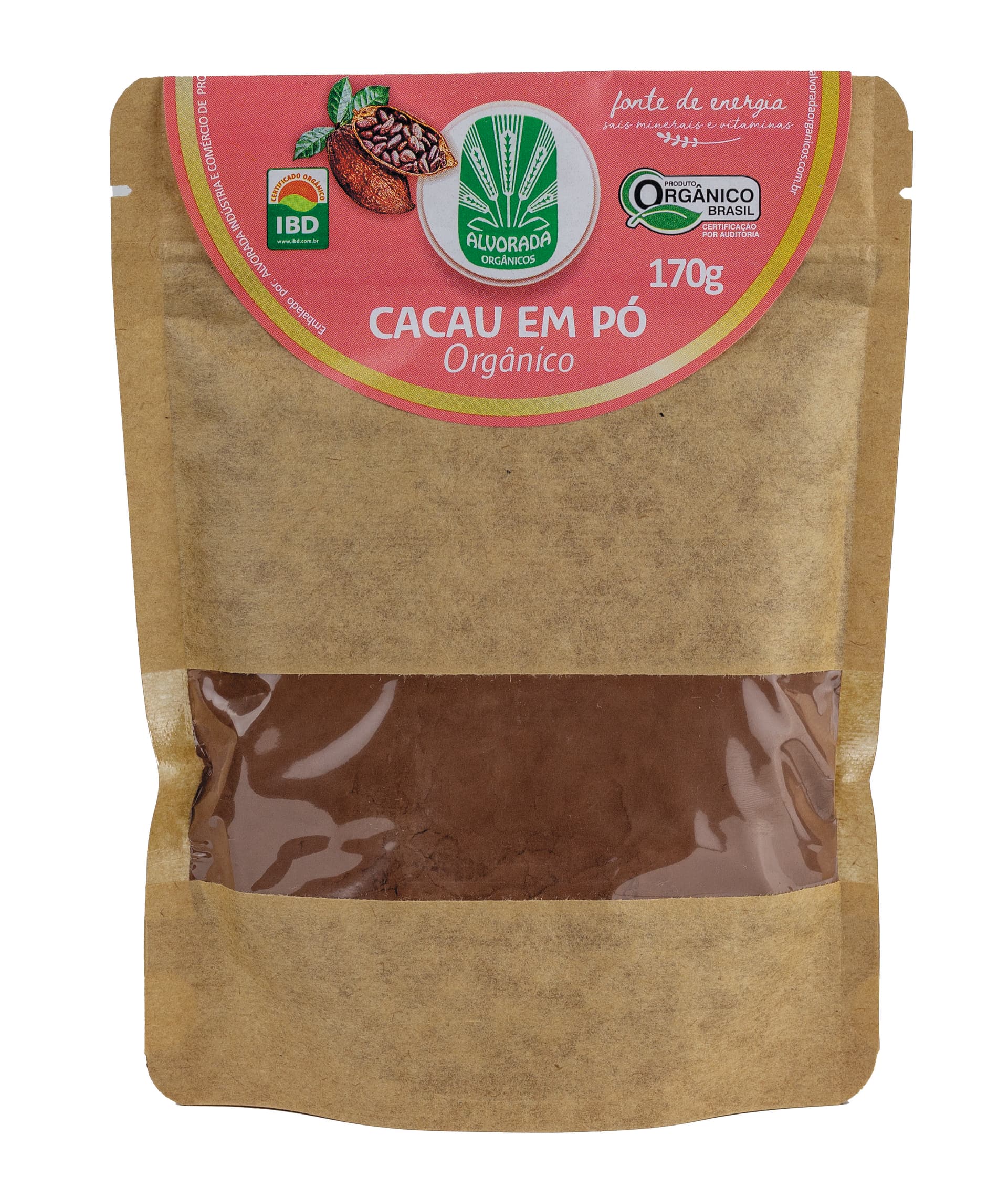 Cacau em Pó Orgânico 170g - Alvorada