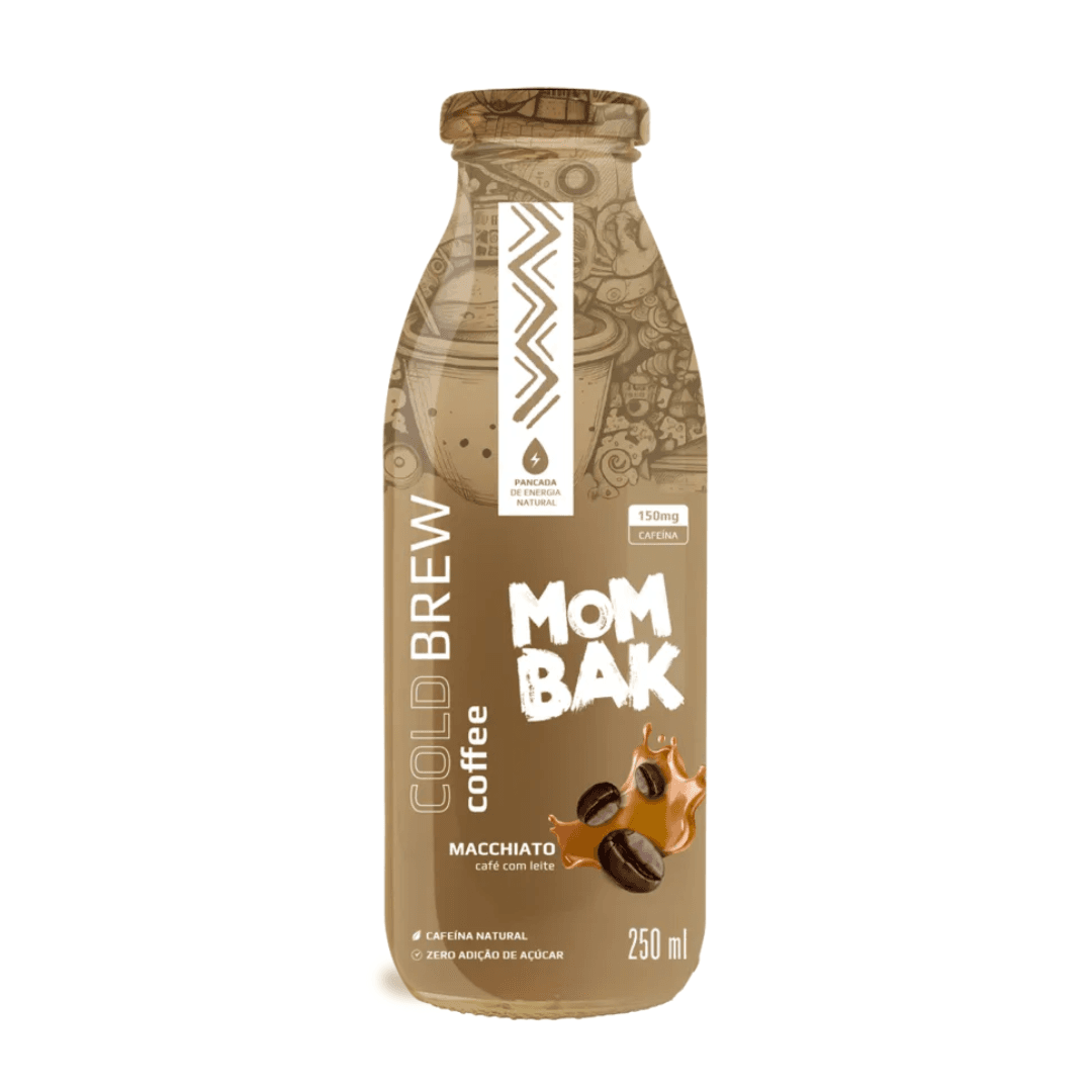 Café com Leite Gelado Macchiato Cold Brew 250ml - Mombak