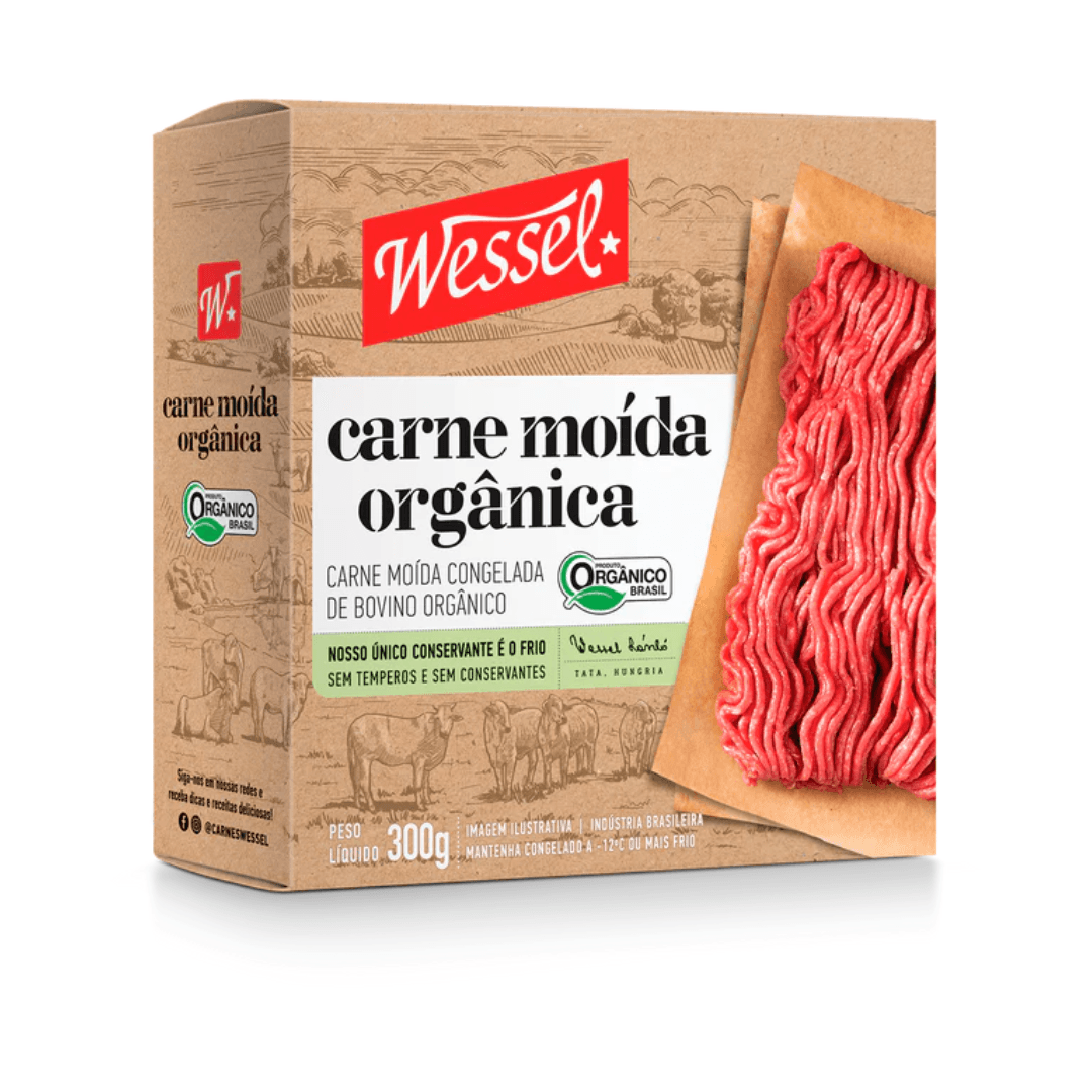 Carne Moída Bovina Orgânica 300g - Wessel