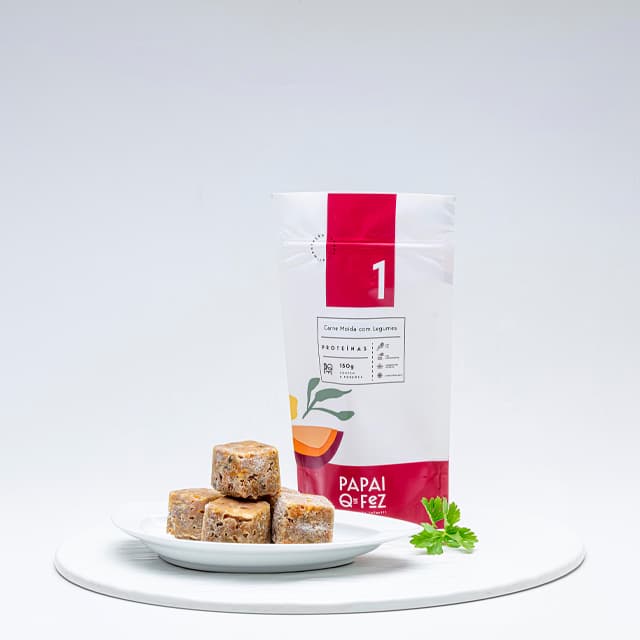 Carne Moída com Legumes 150g - Papai Que Fez