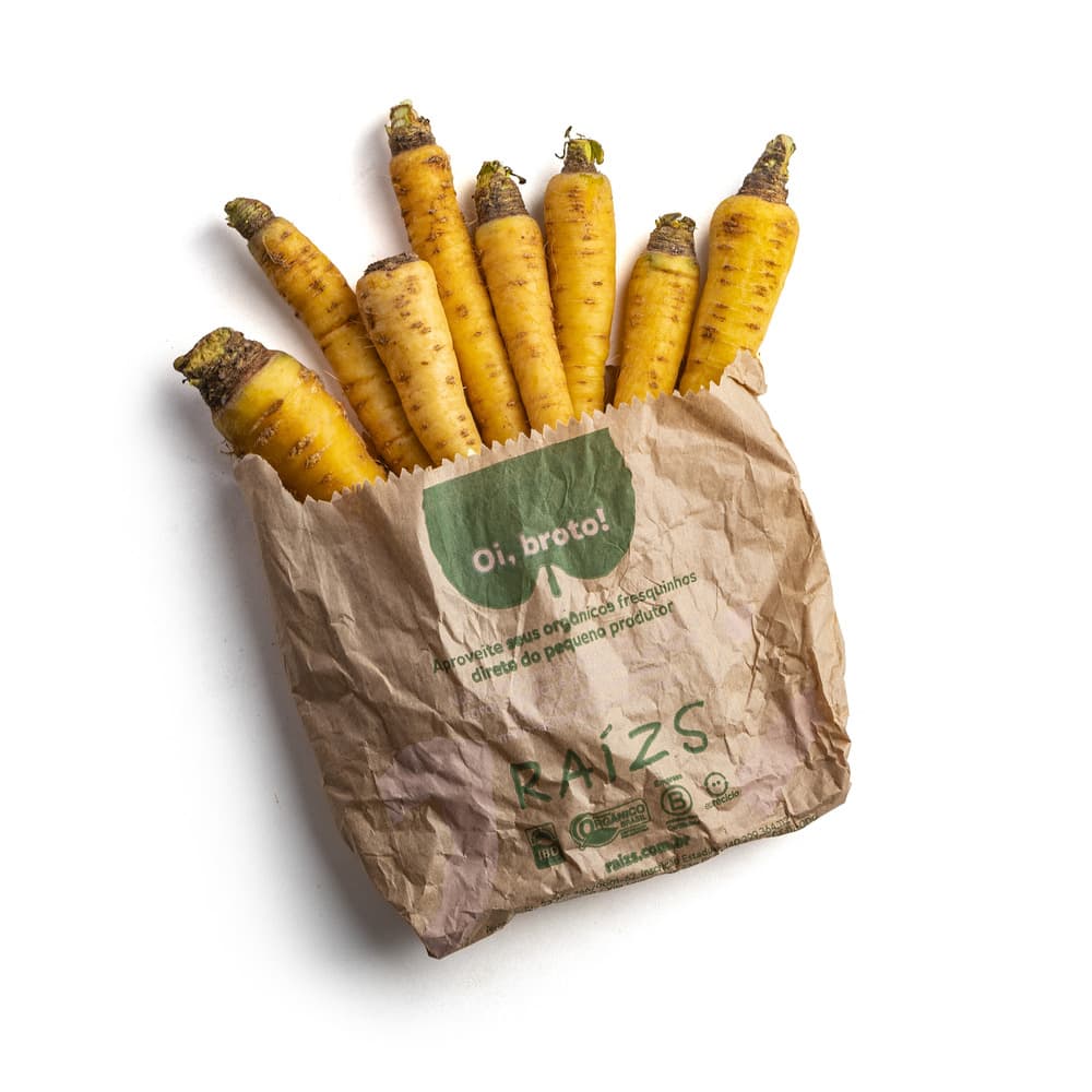 Cenoura Amarela Orgânica (500g - 600g) - Raízs
