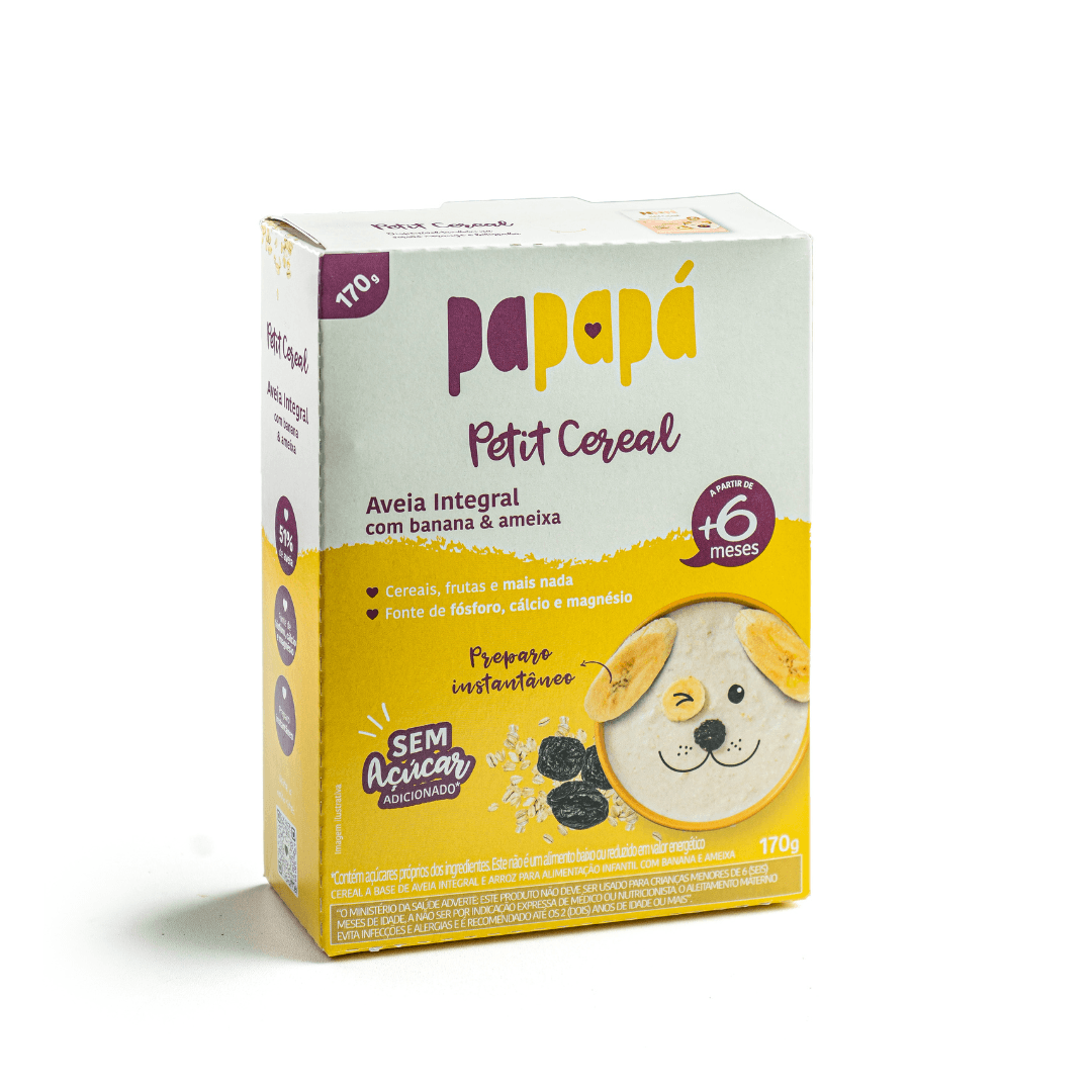 Cereal Infantil Aveia com Banana e Ameixa 170g - Papapá