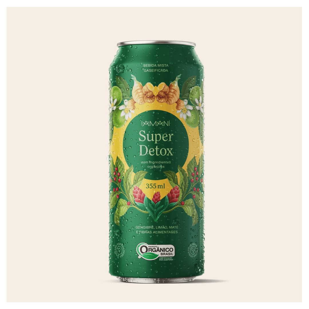 Chá Gaseificado Super Puro Orgânico 355ml - Iamaní