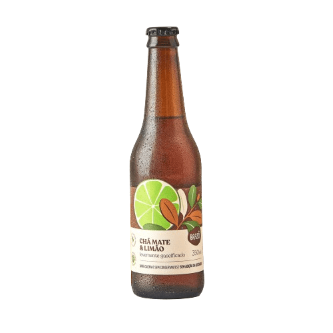 Chá Mate com Limão Gaseificado 350ml - Brazô