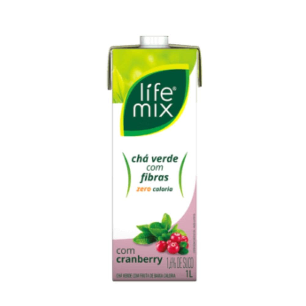 Chá Verde Com Cranberry 1L - Life Mix
