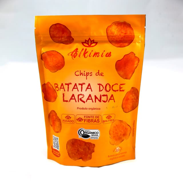 Chips de Batata Doce Laranja Orgânico 35g - Alkimia 
