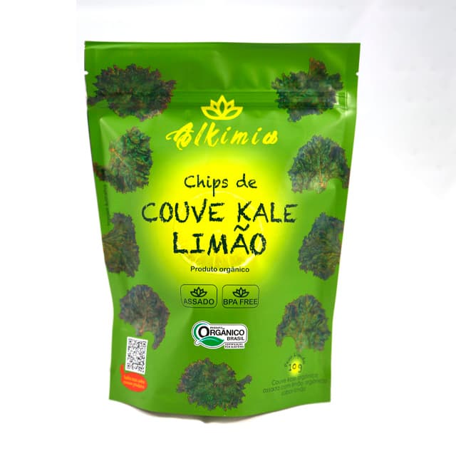 Chips de Couve Kale e Limão Orgânico 10g - Alkimia 