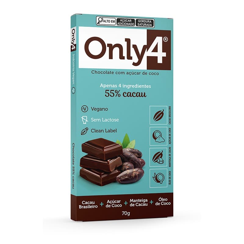Chocolate 55% Cacau 70g - Only4