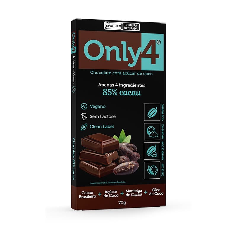 Chocolate 85% Cacau 70g - Only4