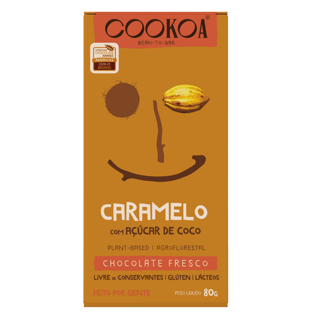 Chocolate Caramelo com Açúcar de Coco 80g - Cookoa