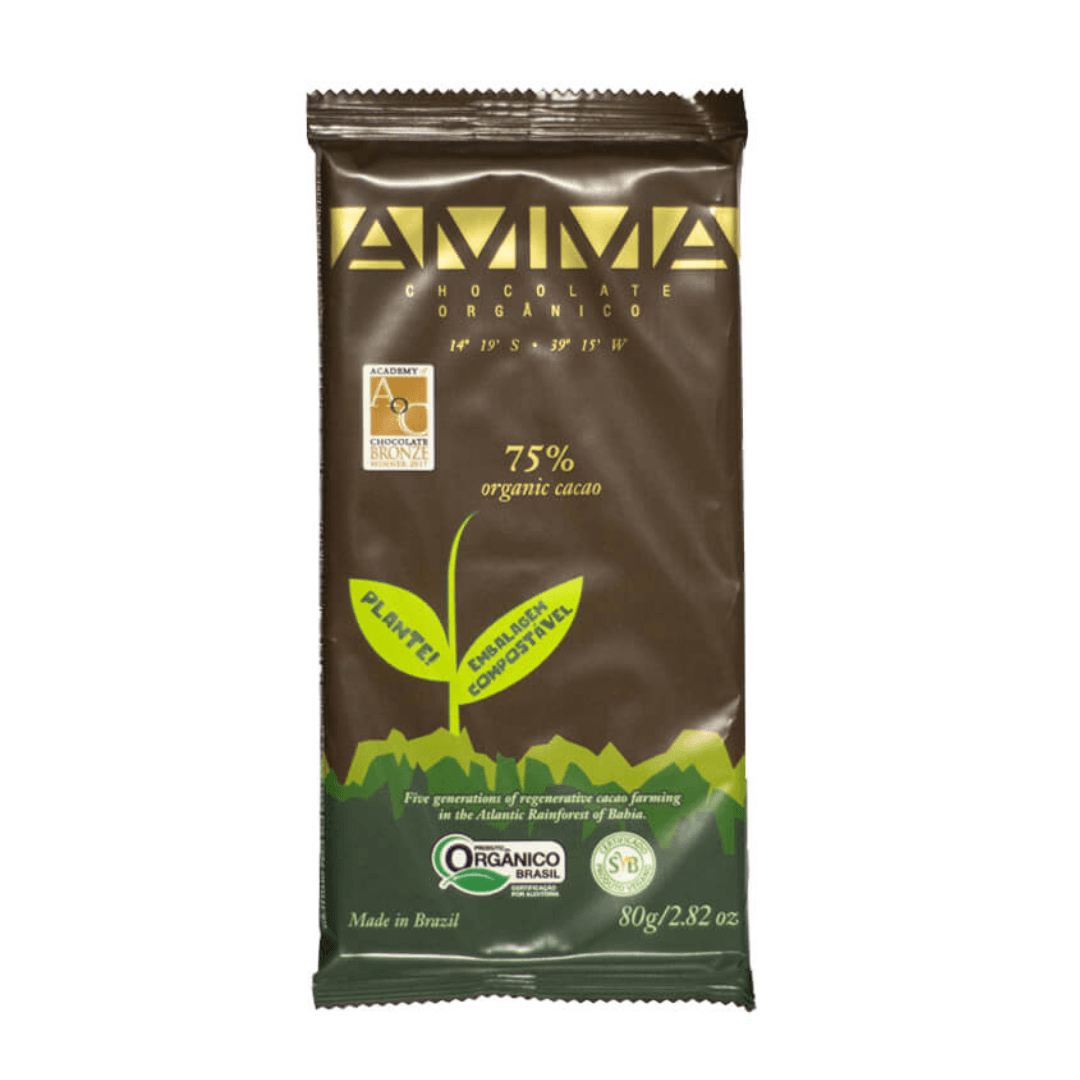 Chocolate Orgânico 75% 80g - Amma