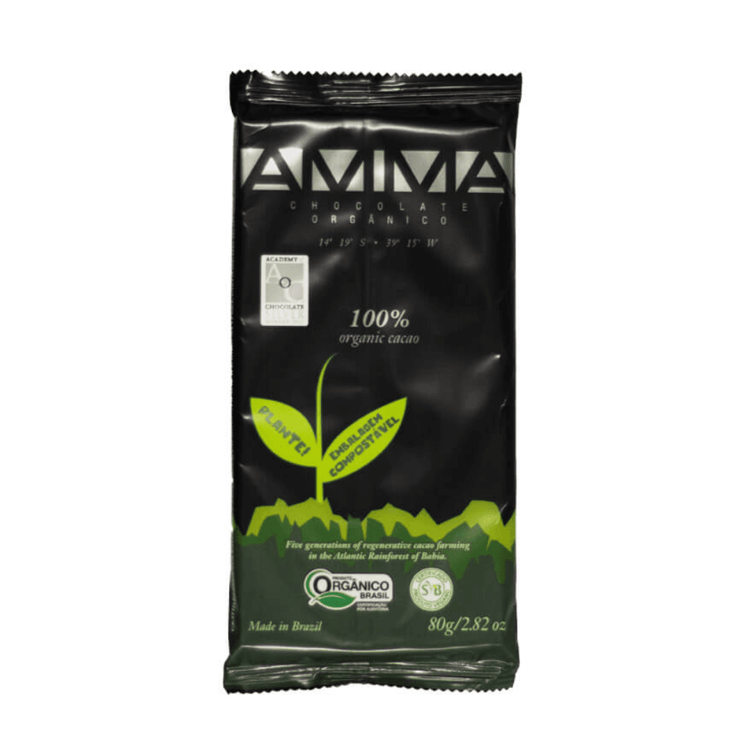 Chocolate Orgânico 100% 80g - Amma